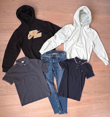 Daily P., Nike hoodies, 2 polo's XS/S, Pepe jeans mt 28/32 beschikbaar voor biedingen