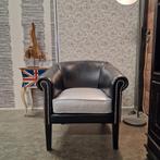 Originele Chesterfield Club Chair Zwart / Zilver, Huis en Inrichting, Fauteuils, Ophalen of Verzenden, Zo goed als nieuw