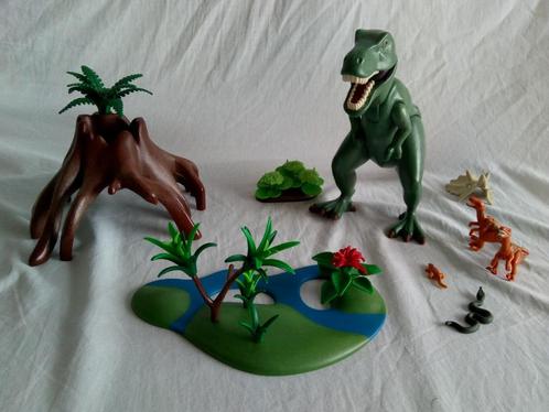 Playmobil set 4171 set 1 T-rex met velociraptors, Kinderen en Baby's, Speelgoed | Playmobil, Gebruikt, Complete set, Ophalen of Verzenden