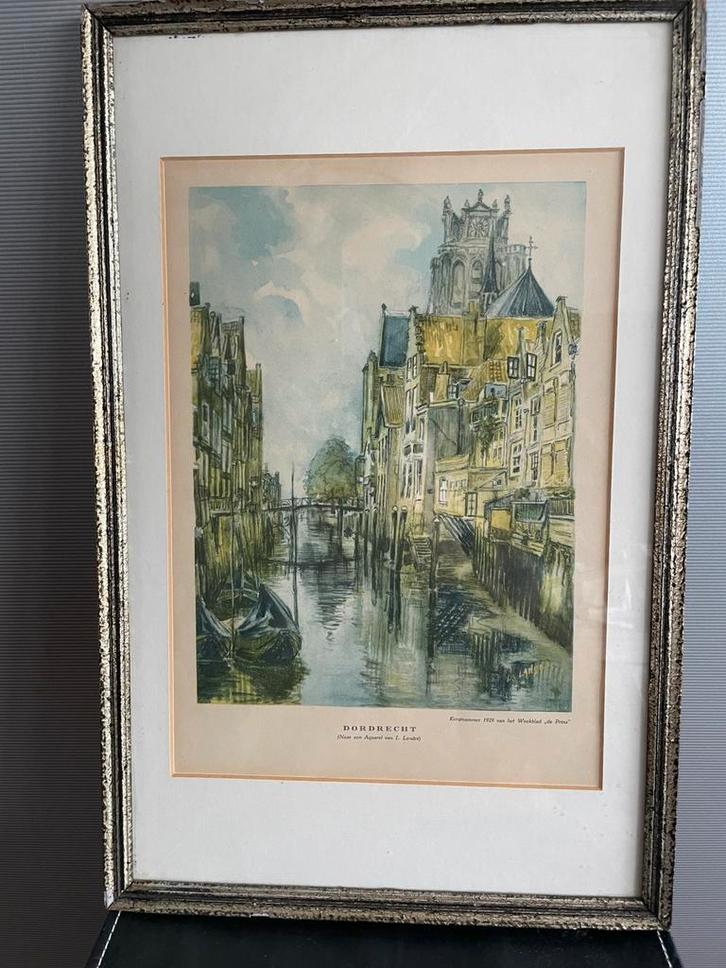 Dordrecht oude afbeelding uit De Prins 1929, Antiek en Kunst, Kunst | Tekeningen en Foto's, Ophalen of Verzenden