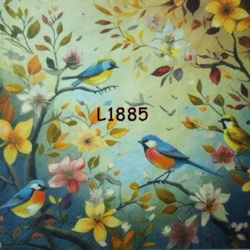 Servetten decoupage/bullet journal * Vogels L1885, Hobby en Vrije tijd, Knutselen, Nieuw, Materiaal, Verzenden