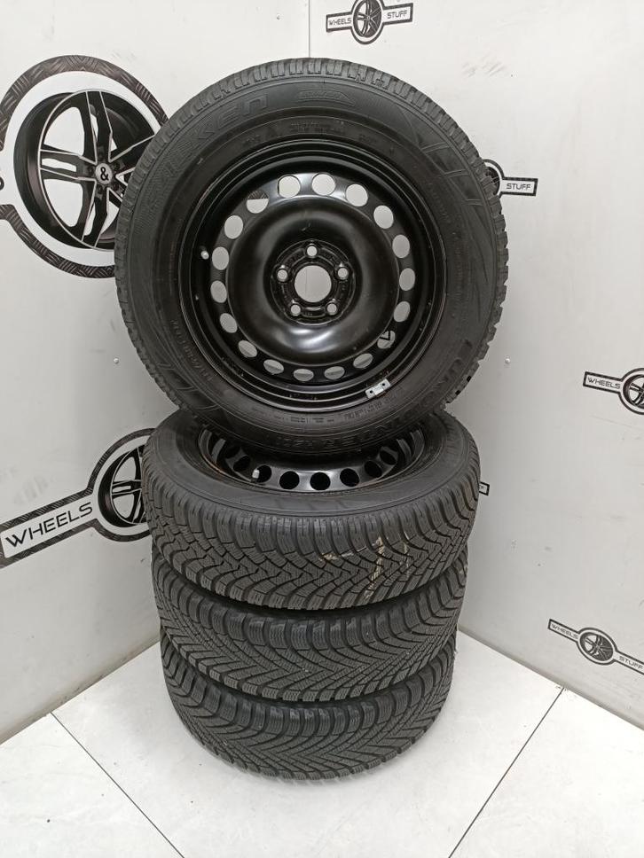 VW Polo 2G staal velgen 15"inch winterbanden 5x100, Auto-onderdelen, Banden en Velgen