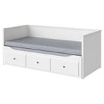 Ikea Hemnes Bedbank met 2 Matrassen - Uitschuifbaar, Ophalen, Wit, Tweepersoons, Scandinavisch