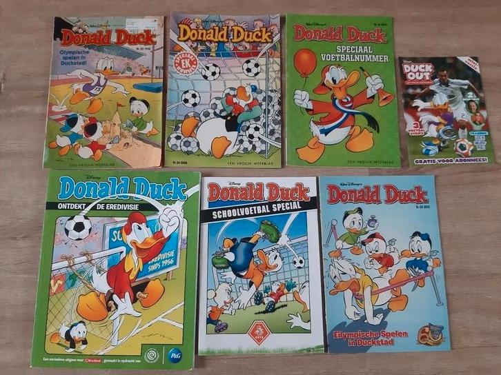 Donald Duck  Voetbal/ Olympische spelen pakket, Boeken, Stripboeken, Gelezen, Meerdere stripboeken, Ophalen of Verzenden