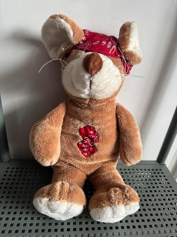 Mouse with red bandana stuffed toy circa 40-45 cm beschikbaar voor biedingen