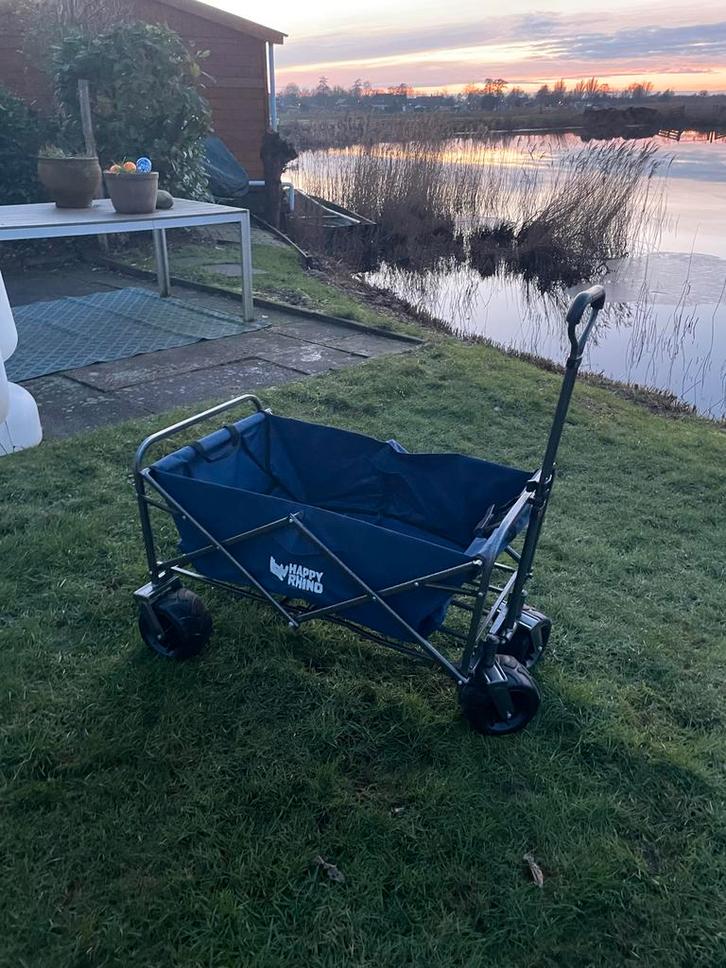 Rhino bolderwagen met strandwielen, Caravans en Kamperen, Bolderkarren, Zo goed als nieuw, Opvouwbaar, Ophalen of Verzenden