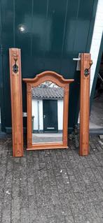 Duits/Oostenrijkse Jugendstil spiegel met 2 wandhouders, Ophalen of Verzenden, Rechthoekig