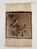 Vintage Wanddecoratie Chinese Zijde Vogel Bloem 50 cm, Antiek en Kunst, Ophalen of Verzenden