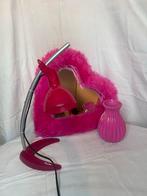 Roze Set - hartjes spiegel, nachtlampje en vaasje, Ophalen, Gebruikt, Kunststof, Minder dan 50 cm