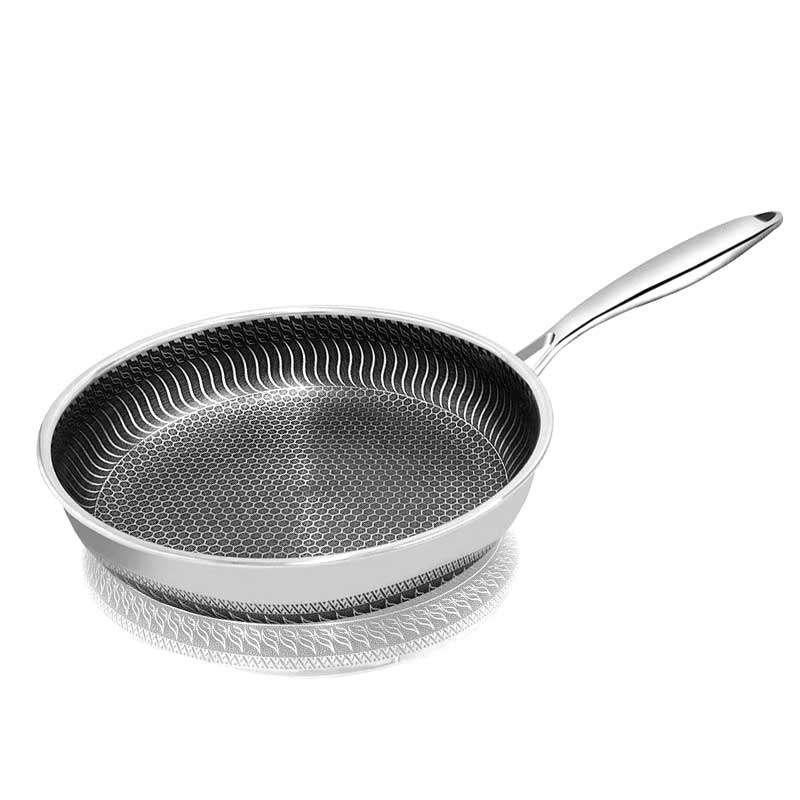 Koekenpan Honeycomb Cookware Roestvrij-staal ø 28 cm, Nieuw, Ophalen of Verzenden, Rvs, Keramische plaat
