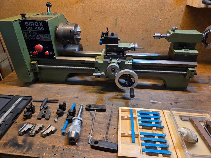 Draaibank SIROX SD-450 met toebehoren, Doe-het-zelf en Verbouw, Draaibanken, Gebruikt, Metaaldraaibank, Minder dan 500 mm, Ophalen