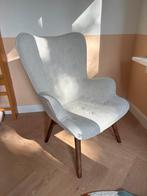 Loods 5 Vintage Fauteuil met Stoffen Bekleding, Ophalen, Gebruikt, Minder dan 75 cm, 50 tot 75 cm