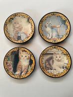 Set van 4 Vintage Kattenbordjes, Antiek en Kunst, Ophalen of Verzenden