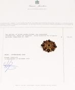 Granaat ster antieke 14k gouden broche Friesland 19e eeuws, Verzenden, Goud, Broche, Met edelsteen
