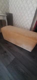 Ribstof poef zware kwaliteit, Huis en Inrichting, Banken | Voetenbanken en Poefen, Ophalen, Gebruikt, 50 tot 75 cm, 100 tot 125 cm