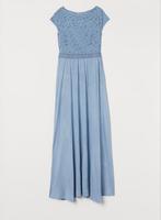 H&M maxi jurk met kanten top, XS, Nieuw, H&M, Blauw, Nieuw, Ophalen of Verzenden