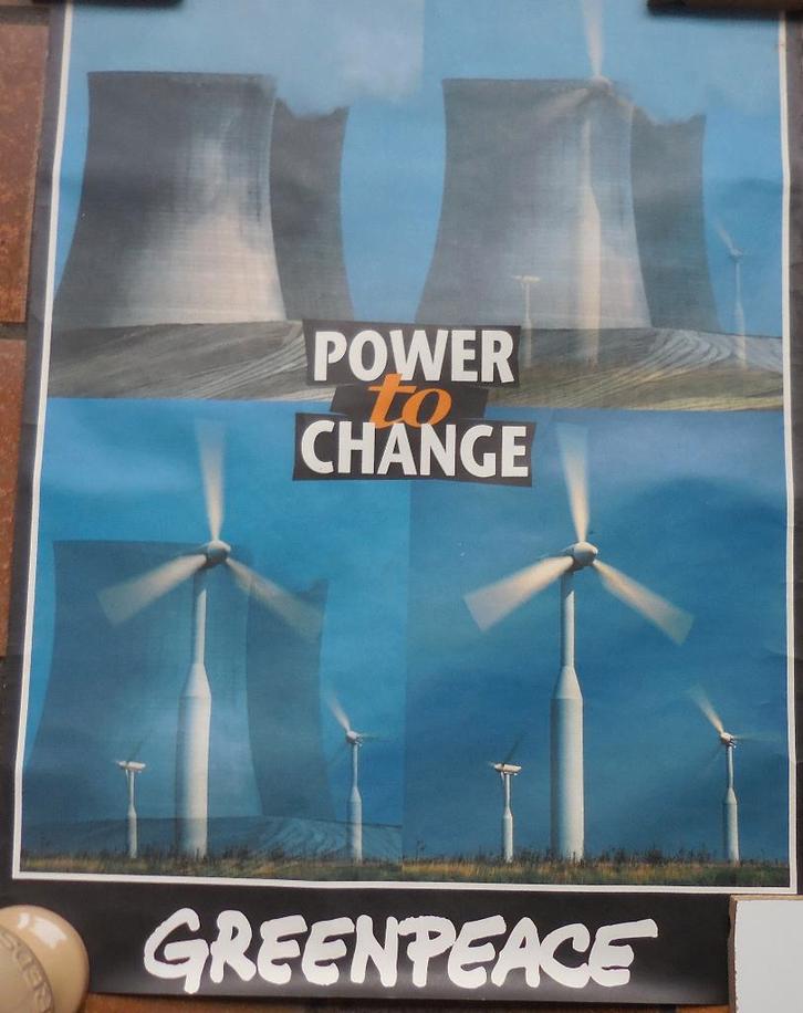 Greenpeace poster: ‘Power to Change‘, Verzamelen, Posters, Zo goed als nieuw, Overige onderwerpen, A1 t/m A3, Ophalen