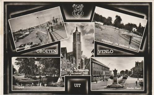 VENLO Maasboulevard Villapark Kerk Strandbad Poort 1959, Verzamelen, Ansichtkaarten | Nederland, Gelopen, Limburg, 1940 tot 1960
