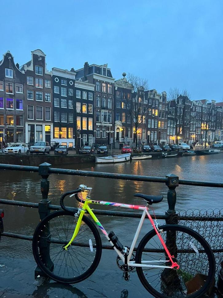 MBK Single Speed / Fixed Gear – Unique Custom Paint, Fietsen en Brommers, Fietsen | Racefietsen, Zo goed als nieuw, Overige merken