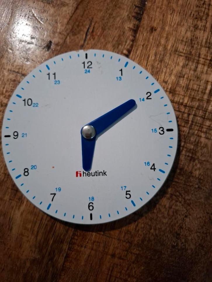 Heutink Kinderklok - Leer klokkijken, Huis en Inrichting, Woonaccessoires | Klokken, Gebruikt, Wekker of Tafelklok, Analoog, Ophalen of Verzenden