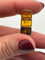 C242 Prachtige zilveren hanger goudkleurig barnsteen, Overige voorstellingen, Ophalen of Verzenden, X, Met edelsteen