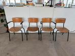 4 School stoelen, Ophalen, Gebruikt, Overige kleuren, Vier