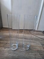 2 grote vazen 50 centimeter, Huis en Inrichting, Woonaccessoires | Vazen, Ophalen, Overige kleuren, 50 tot 75 cm, Glas