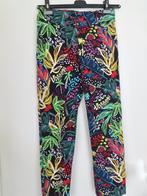 Joseph Ribcoff, Fleurige broek op zwarte ondergrond mt 42, Overige kleuren, Verzenden, Maat 42/44 (L), Joseph Ribkoff