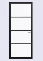 Nieuwe Svedex deur glas/hout zwart linksdraaiend, Ophalen, 80 tot 100 cm, 215 cm of meer, Binnendeur