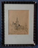 Inkttekening Kerklaan Moordrecht Octave DeConinck hxb: 14x12, Antiek en Kunst, Ophalen of Verzenden