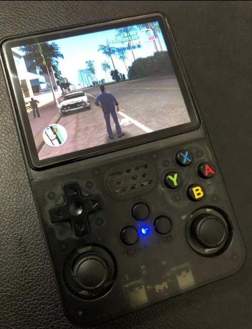 Retro handheld Linux systeem 3,5 inch 64GB 10000 spelletjes, Spelcomputers en Games, Spelcomputers | Overige, Zo goed als nieuw