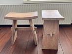 teakhouten krukjes, Ophalen, Zo goed als nieuw, Hout