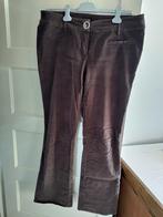 Mooie velours broek van Caroline Bias, maat 46, Bruin, Maat 46/48 (XL) of groter, Ophalen of Verzenden, Lang