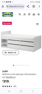 Ikea Släkt bed met 4 lades, Huis en Inrichting, Slaapkamer | Bedden, Ophalen of Verzenden, Wit, Zo goed als nieuw