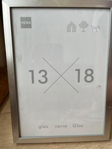 HEMA fotolijstje 13x18 cm - zilveren rand & glas beschikbaar voor biedingen