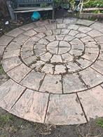 Flagstone circel tegels, Tuin en Terras, Tegels en Klinkers, Ophalen, Zo goed als nieuw, Natuursteen, Terrastegels