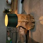 Zelf gemaakte lamp van boomstam, Ophalen, Zo goed als nieuw