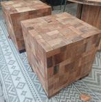 Houten bijzettafels. 2 stuks van het merk Zuiver., Huis en Inrichting, Tafels | Bijzettafels, Ophalen, Minder dan 45 cm, Minder dan 55 cm