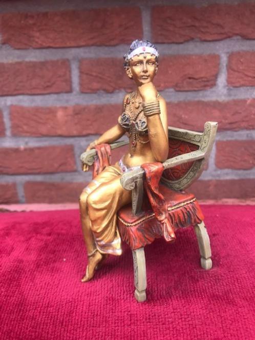 Weens brons: elegant zittende stijlvolle dame, Antiek en Kunst, Antiek | Koper en Brons, Brons, Ophalen of Verzenden
