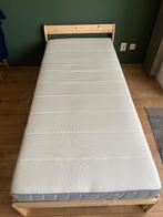Neiden bedframe en Nesteroy Pocketveringmatras 90x200 cm, Ophalen, 90 cm, Eenpersoons, Beige