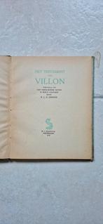 Het Testament van Villon - 1915, Ophalen of Verzenden, Gelezen, K.J.A. Janson