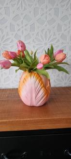 * TOP* Tulpenvaas met immitatie tulpen - Daan Kromhout vaas, Ophalen, Overige materialen, Gebruikt, Overige kleuren