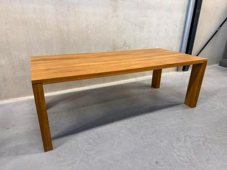 Bert Plantagie Pure Eettafel Eiken hout Massief 220x100xH77, Huis en Inrichting, Tafels | Eettafels, Nieuw, 50 tot 100 cm, Rechthoekig