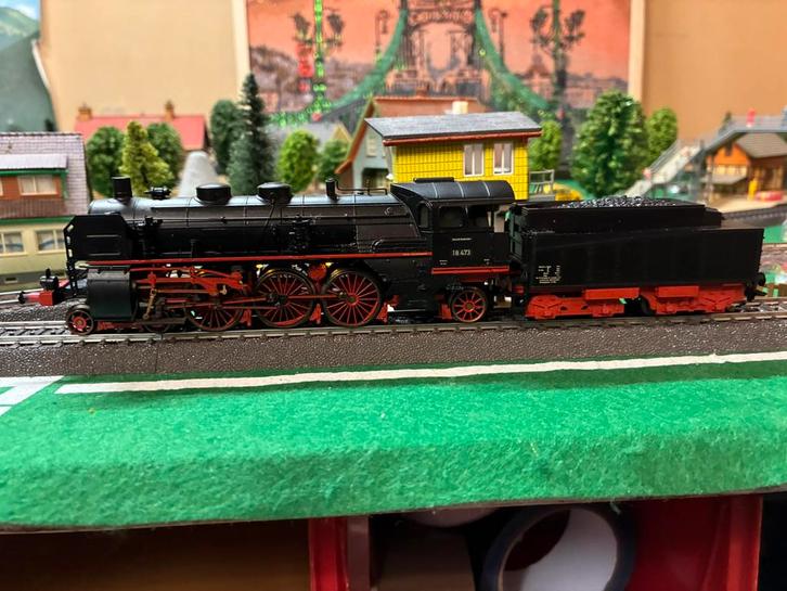 Marklin BR 18-473 Stoomloc, MFX, SOUND, Digitaal, OVP, Hobby en Vrije tijd, Modeltreinen | H0, Zo goed als nieuw, Locomotief, Wisselstroom