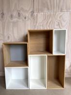 Muuto Mini Stacked Wandkasten Naturel & Wit, Huis en Inrichting, Minder dan 100 cm, 25 tot 50 cm, Minder dan 150 cm, Gebruikt