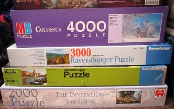 Nr.119: Grote stapel puzzels 1500 -5000 stukjes zoek uit wat beschikbaar voor biedingen