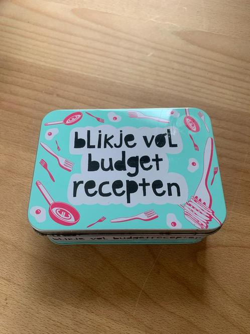 Blikje vol Budget Recepten - Origineel en Inspirerend!, Boeken, Kookboeken, Zo goed als nieuw, Nederland en België, Gezond koken