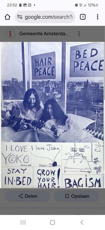 John Lennon & Yoko Ono Hilton breakfast beschikbaar voor biedingen