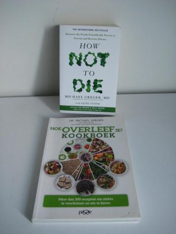 How not to die (Engels) van Michael Greger + kookboek (NL) beschikbaar voor biedingen
