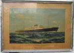 Litho Holland Afrika lijn ocean liner afrikalijn AB, Ophalen, Gebruikt, Motorboot, Kaart, Foto of Prent